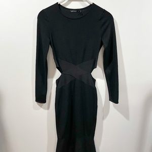 Cut Out Waist Slimming Little Black Dress/ LBD/ Slimming Black Dress/Chanel Insp